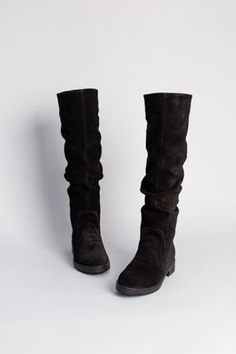 Жіночі чорні замшеві зимові чоботи, 41, 36, 23.5