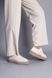 Лофери жіночі шкіряні молочного кольору зі шнурками, 39, 25.5