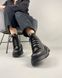Ботинки женские кожаные черного цвета на байке, 40, 25.5