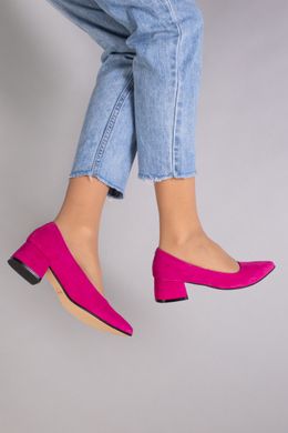 Туфли лодочки женские замшевые цвета фуксии, 38, 24.5-25