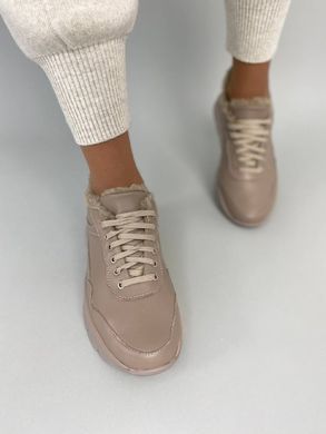 Кросівки жіночі шкіряні кольору лате зимові, 41, 27