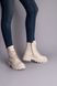 Ботинки женские кожаные молочного цвета зимние, 40, 25.5-26