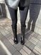 Сапоги женские кожаные черного цвета демисезонные, 37, 23.5