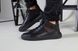 Мужские черные высокие кожаные кроссовки на шнурках и с резинкой, 41, 27-27.5