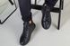 Мужские черные высокие кожаные кроссовки, на шнурках и с резинкой, 41, 27-27.5