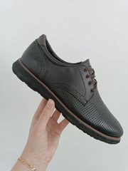 Туфли мужские кожаные черного цвета, 45, 30