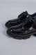 Туфли женские кожа наплак черные на шнурках, 37, 24