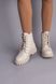 Черевики жіночі шкіряні бежевого кольору, на шнурках, шкірпідкладка, 41, 26.5