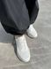 Кросівки жіночі шкіра флотар білого кольору з перфорацією на товстій підошві, 36, 23.5