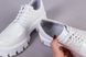 Туфлі жіночі шкіра наплак білі на шнурках, 35, 23.5