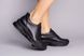 Кросівки жіночі шкіряні чорні на чорній підошві, 41, 27