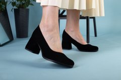 Туфли женские замшевые черные, 37, 34