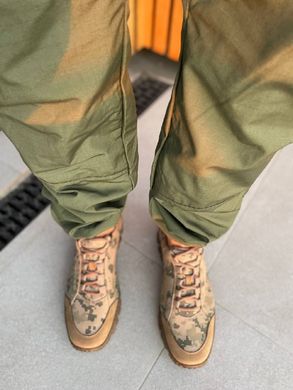 Кросівки чоловічі замшеві кольору хакі з простроченою підошвою, 45, 30