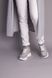 Кроссовки женские кожаные серые с вставками серой замши, 36, 23.5