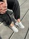 Кросівки жіночі шкіра флотар білого кольору з перфорацією на товстій підошві, 37, 24