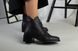 Ботинки женские кожаные черные на небольшом каблуке зимние, 41, 27