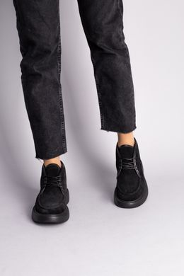 Ботинки женские замшевые черные демисезонные, 41, 27