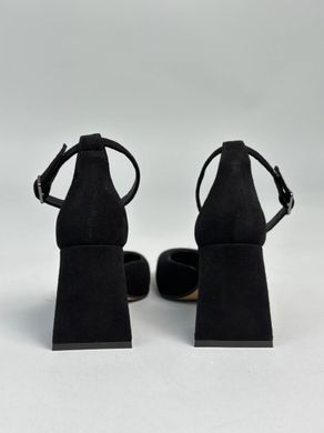 Босоніжки жіночі замшеві чорні, 40, 26