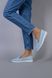 Туфлі жіночі замшеві блакитного кольору на низькому ходу, 40, 26