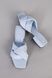 Шлепанцы женские кожаные голубого цвета на небольшом каблуке, 40, 26