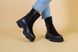 Ботинки женские замшевые черные с кожаной вставкой деми, 41, 26.5