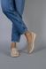 Туфлі жіночі замшеві бежевого кольору на низькому ходу, 36, 23.5