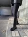Сапоги женские кожаные черного цвета демисезонные, 41, 26