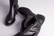 Ботфорты женские кожаные черного цвета на низком ходу демисезонные, 40, 26