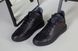 Мужские черные высокие кожаные кроссовки на шнурках и с резинкой, 45, 30