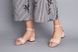 Босоножки женские кожаные бежевые с плетением на каблуке, 36, 23.5