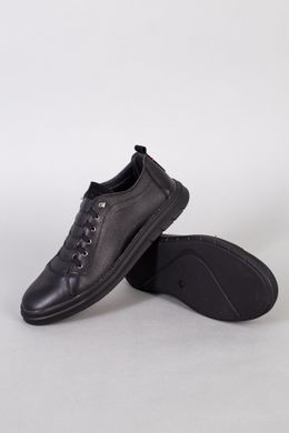 Мужские черные кожаные спортивные туфли, 48, 31.5