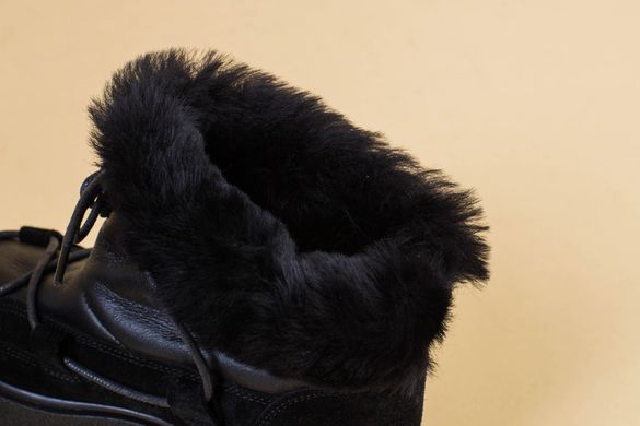 Угги женские замшевые черного цвета на черной подошве, 35, 23