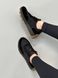 Кросівки жіночі шкіряні чорні із вставками замші на чорній підошві, 41, 26.5-27