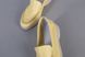 Туфли женские кожаные желтого цвета на низком ходу, 36, 24
