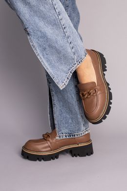 Туфли женские кожаные коричневого цвета, 36, 24