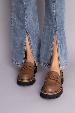 Туфлі жіночі шкіряні коричневого кольору, 36, 24