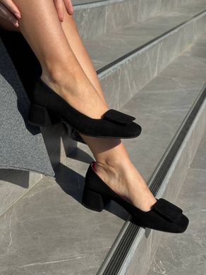 Туфлі жіночі замшеві чорні, 35, 23