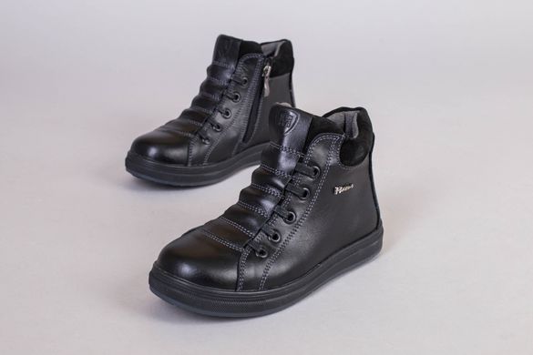 Зимние черные кожаные ботиночки, 39, 39, 25