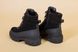 Черные замшевые зимние ботинки с вставками кожи, 40, 26