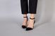 Босоніжки жіночі велюрові чорні із силіконовими вставками, 35, 23