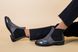 Черевики жіночі з нубуку сірі з чорним лаковим носком, на резинці демісезонні, 40, 26-26.5