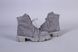 Черевики жіночі замшеві сірого кольору на шнурках та із замком, зимові, 36, 23