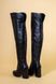 Ботфорты женские кожаные черные на каблуке, зимние, 36, 23