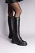 Сапоги женские кожаные черного цвета на шнурках и с замком, 41, 26.5-27