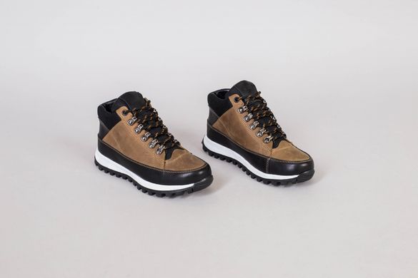 Ботинки мужские кожаные черный и коричневый на шнурках зимние, 37, 24
