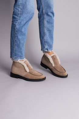 Жіночі замшеві черевики кольору капучино., 36, 23