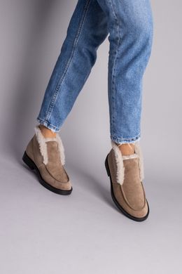 Женские замшевые ботинки цвета капучино 40, 36, 23