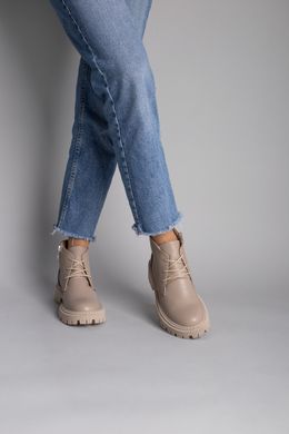 Ботинки женские кожаные цвета капучино демисезонные, 41, 26.5