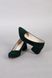 Туфлі човники жіночі замшеві смарагдового кольору, 40, 26