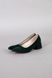 Туфлі човники жіночі замшеві смарагдового кольору, 40, 26